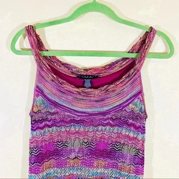 Laundry by Shelli Segal Multicolor Chic Knit Crochet Lined Mini Dress Size XS - Picture 2 of 10